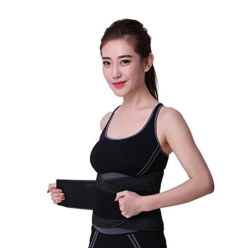 Corrector de Postura Cinturón Corrector de Postura Cinturón Deportivo Soporte de Cintura Accesorios de Gimnasio Levantamiento de Pesas Entrenamiento Delgado，Black-XL