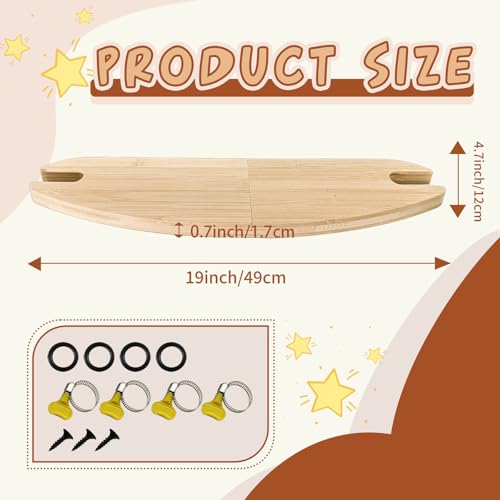 Image of High Chair Footrest High Chair Adjustable Foot Rest Baby Wooden Bamboo Board Equipped with Suitable Rubber Rings. Adjustable Clip. Suitable for Various Baby Footrests