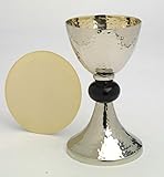 Couleur: argent Calices, Hauteur 20 cm, Laiton nickelé, Argent