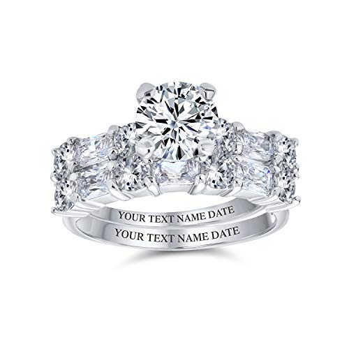 Alliance solitaire en argent 925 et oxydes de zirconium pour femme