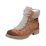 Membrane TEX hydrofuge Rieker Femme Y9131 Bottes à Lacets, Marron, 42 EU