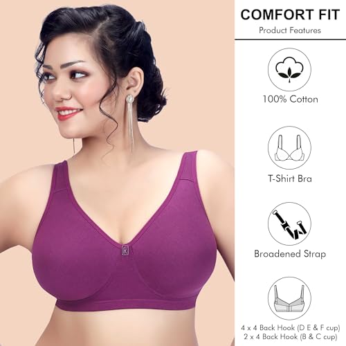 Image of TRYLO Women Full Coverage Bra, Cotton
