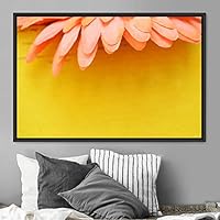 Framed Canvas Wall Art Bright Flowers Closeup Colorful Cool Floral Multicolor Petal Photography Realism Romantics - 16x24 inches