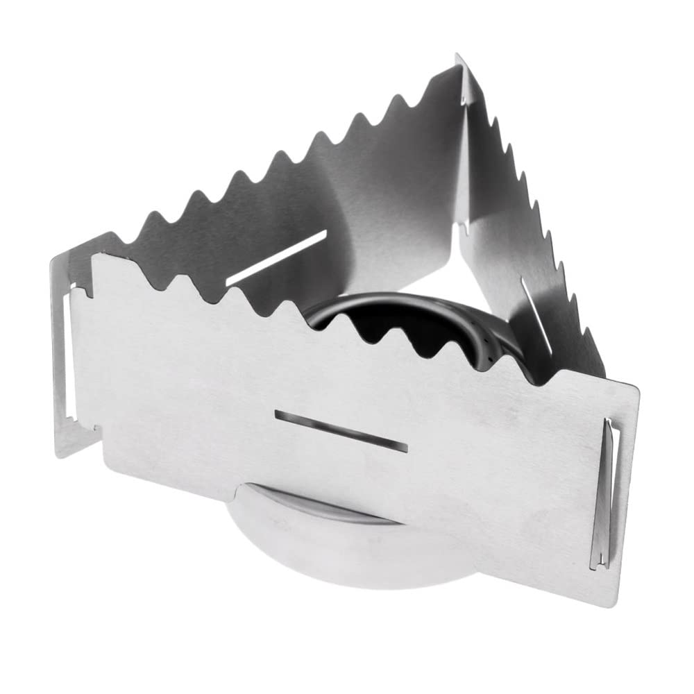 Backpacking Stove Spirit Burner Portable Ultralight with Foldable Rack Outdoor Cooking Equipment
