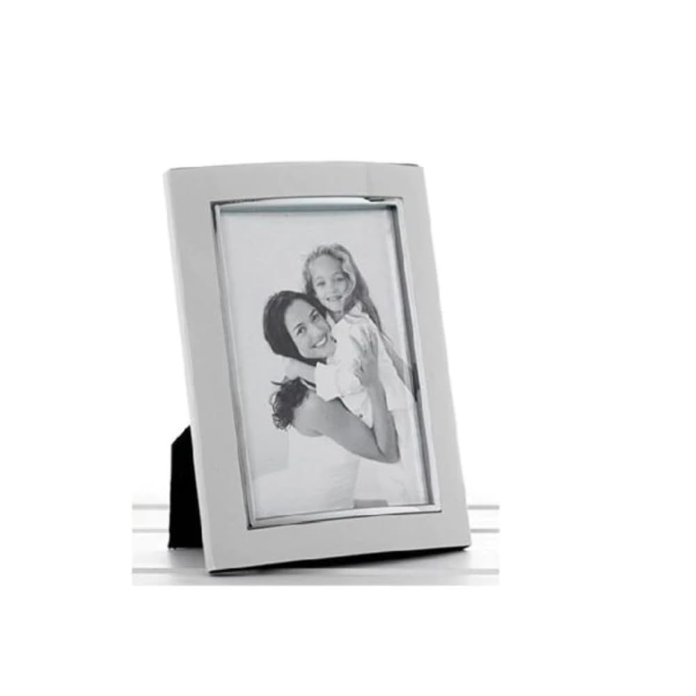 Shudehill Giftware White and Silver 6x4 Photo Frame - Wedding Portrait Frame