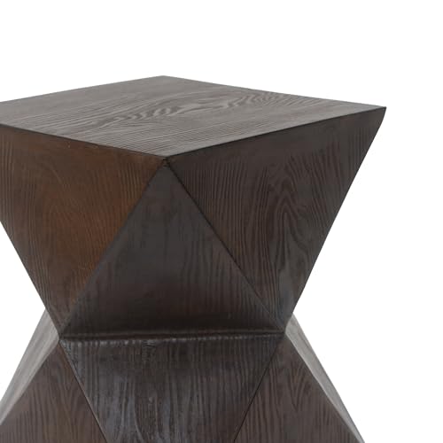 Christopher Knight Home Square Side Table, Concrete Outdoor Table, Accent End Table, Side Table with Wood Grain Finish Modern Design Ideal for Patio Garden Balcony Living Room, Natural by Christopher Knight Home - Used condition - Image 5