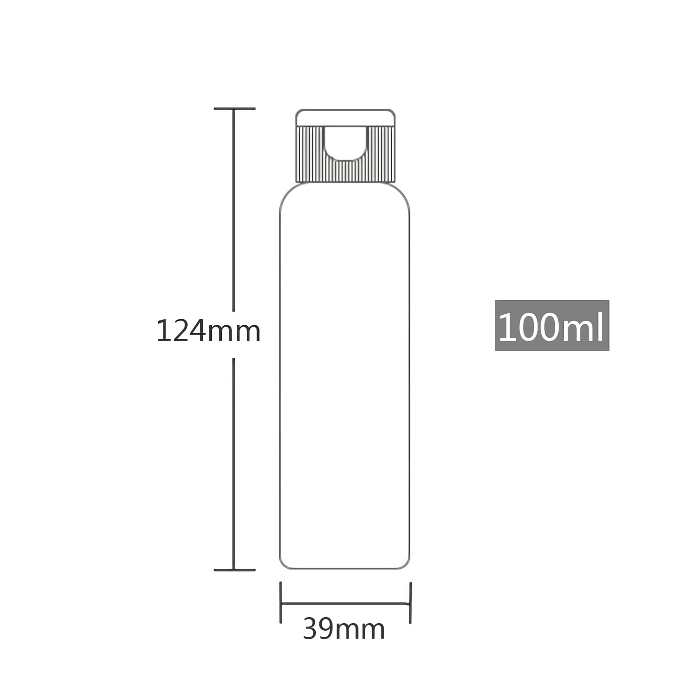 12 Pièces 100 ML Noir Bouteille en Plastique avec Bouchon à Charnière Noir, DIY Vider Bouteille Ronde en PET de Voyage pour Cosmétiques Liquides
