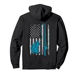 American Flag Fishing Rod Bass Fishing Vintage Fisherman Pullover Hoodie