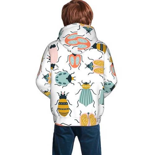 Colorful Insects Kid Hoodies Boys Sweatshirts Girls Pullover with Pocket4