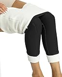 CHRLEISURE Fleece Lined Leggings Women with Pockets - Sherpa Winter Warm Thermal Thick Tights High Waisted Yoga Pants(AMZ059, Black, L)