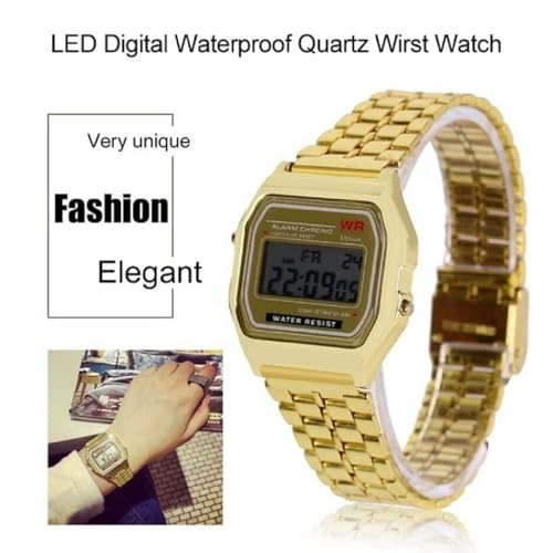 Image of Acnos Brand Digital 4 Colours Vintage Square Dial Unisex WR70ist Watch for Men Women Pack of 1 (WR70)