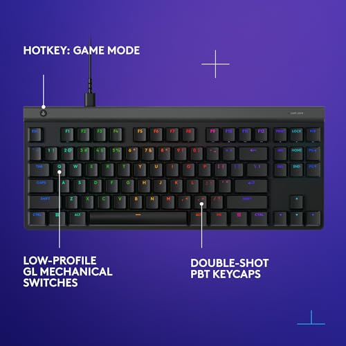 Logitech G515 TKL Wired Low Profile Gaming Keyboard, Fully Customizable RGB, Double-Shot PBT Keycaps, Tactile/Brown Switches - Black by Logitech G - Image 7