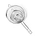 Hotype Coladores para Cocina, Malla Fina Coladores 3 Piezas, Juego Tamices Cocina, Harina Tamiz de Acero Inoxidable con Manija, para Alimentos, Fideos y Vegetales, 7/12/18 cm
