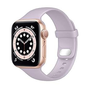 Sport Band Compatible with Apple Watch Bands 38mm 41mm 40mm 45mm 44mm 42mm, Soft Silicone Replacement Strap Compatible for iWatch Series SE 7 6 5 4 3 2 1 Women Men