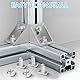 Hammerkopfschrauben M10x25mm 10 Stück Edelstahl A2-70 T Schrauben mit Flanschmuttern für PV Solar Montageschienen Gewächshaus Photovoltaik