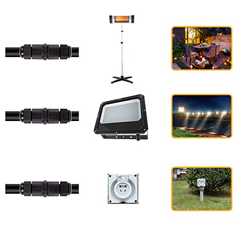 Waterproof Junction Box Outdoor Connection, IP68 Sleeve Coupler for max Ø7.3 mm Cable - Pack of 2