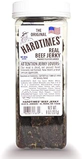 Hard Times 8oz Jar Original Real Beef Jerky Sliced Hand Trimmed Dry Tough