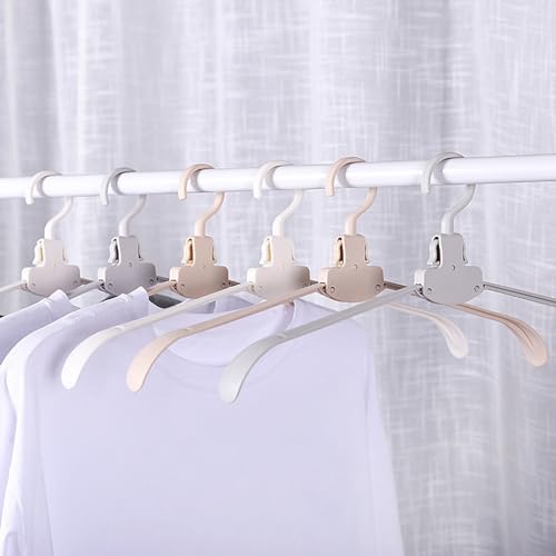 20 Pack Plastic Hangers - Space Saving Non-Slip Sturdy Clothes Hangers for Shirts, Pants, Coats & Suits - Foldable Multifunctional Design (Color:)