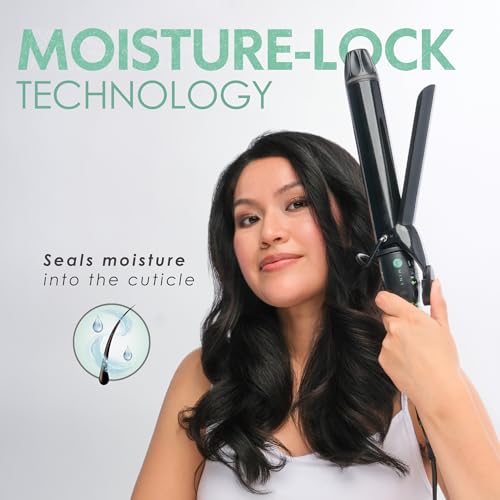 MINT Professional Extra Long Hair Curling Iron 1 1/2 inch | 2-Heater Ceramic Barrel That Stays Hot | 1.5 Inch Hair Iron Curler for Beach Waves | Travel-Ready International Dual Voltage