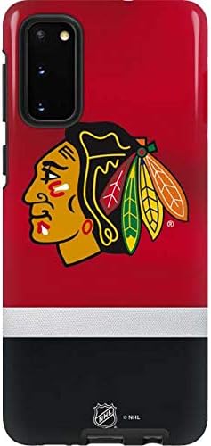 Skinit Pro Phone Case Compatible with Galaxy S20 - Officially Licensed NHL Chicago Blackhawks Distressed Design