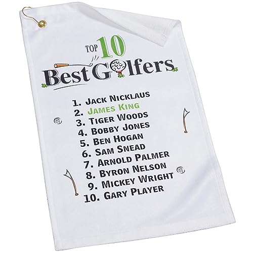 Personalization Universe Top 10 Golfers Personalized Golf Towel -...