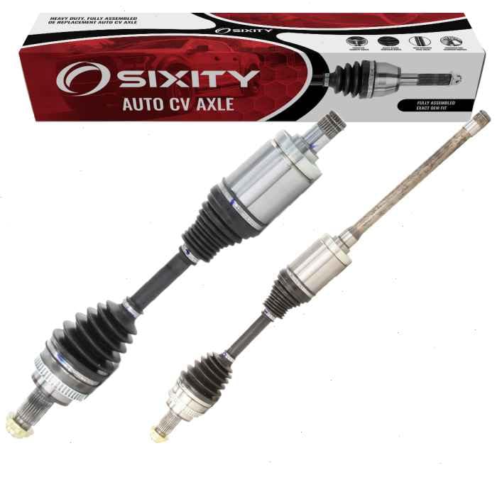 Sixity Auto 2 pc Front CV Axle Kit compatible with BMW 328xi 2007-2008 - Pair Left Right Driver Passenger Complete Axle Shaft Assembly