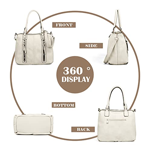 Gladdon Hobo Bags for Women Large Capacity Top Handle Bags with Multi Pocket Tote Shoulder Handbags Faux Leather Crossbody Bag for Work School Travel - Image 5