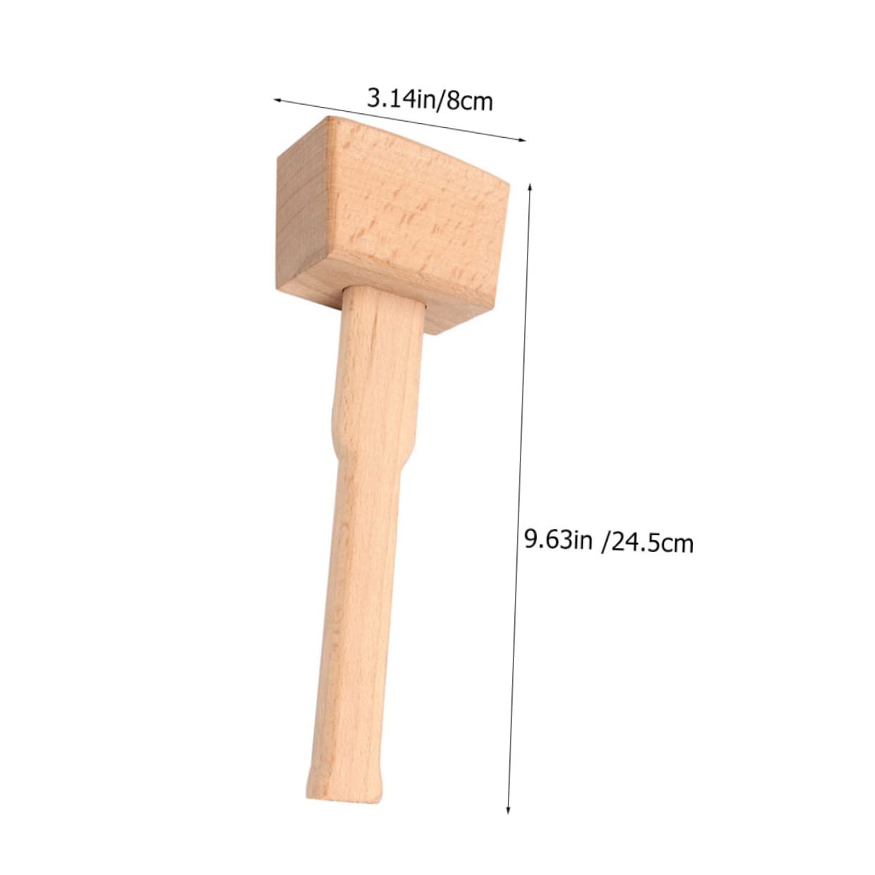LIFKICH Woodworking Hand Tool Leather Carving Hammer Beech Solid for Diy Woodworking Projects