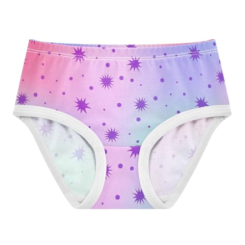 Cotton Toddler Underwear Custom Purple Stars Soft Pastel Gradient Cute Panties Girl Fun Print Briefs Underpants 2t