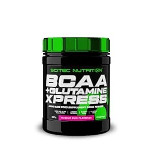 Scitec Nutrition BCAA + Glutamine Xpress – Essentieel aminozuurmengsel – met 5g 2:1:1 BCAA’s – 5g Glutamine – Verrijkt met Taurine, 300 g, Kauwgom