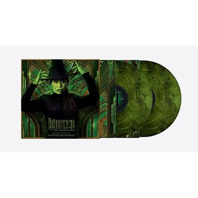 Wicked Soundtrack Alternate Elphaba Cover Pressed On Green/Black Swirl Includes Printed Inner Sleeves Gatefold