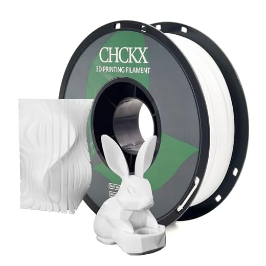 CHCKX PETG 3D Printer Filament, Dimensional Accuracy +/- 0.03 mm, 1kg Spool(2.2lbs), 1.75 mm Fit for Most 3D Printers, White