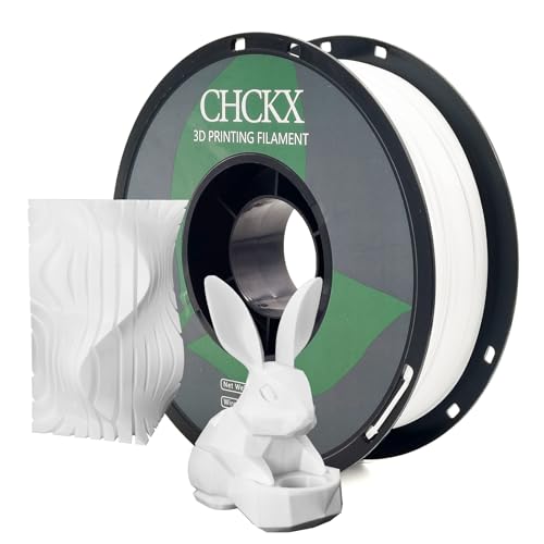 CHCKX PETG 3D Printer Filament White 1.75MM 1KG(2.2lbs) for Most 3D Printers