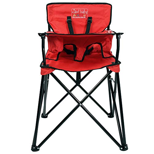 Image of ciao! baby Portable High Chair, for Travel and Camping, Red