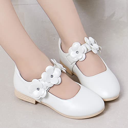 Girls Ballerina Flat𝐬 Toddler Girls Dress Shoes Flower Girl Shoes Mary Jane Wedding Part𝐲 Size 3 Girls Shoes2