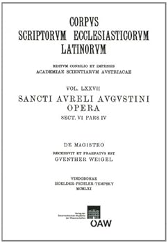 Paperback Augustinus - de Magistro - Ed. G. Weigel/Reprint [Latin] Book