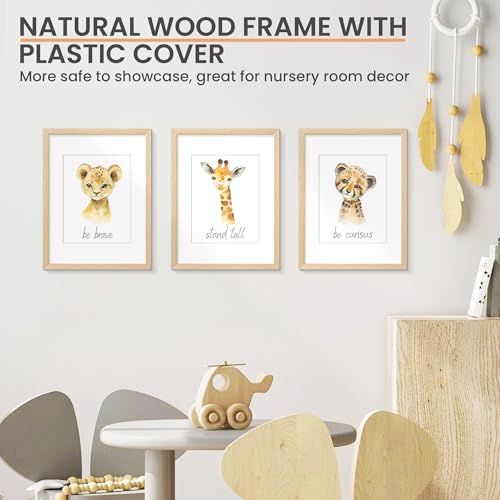 Image of upsimples 12x16 Picture Frame Solid Wooden, Nursery Decor, 1Pack Natural
