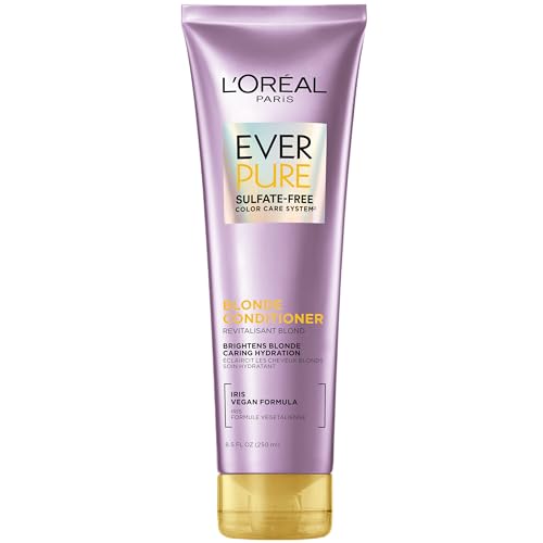 LOreal Paris Blonde Sulfate Free Conditioner for Color-Treated Hair Neutralizes Brass + Balances EverPure 8.5 Fl Oz (Packaging May Vary)