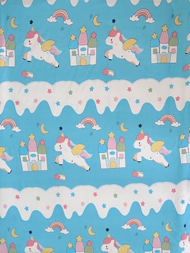Image of Weave & Decor Cotton Feel Kids Bedsheet Double Bed 90x90 inches, Soft Fabric, Includes 2 Pillow Covers 20x30 inches