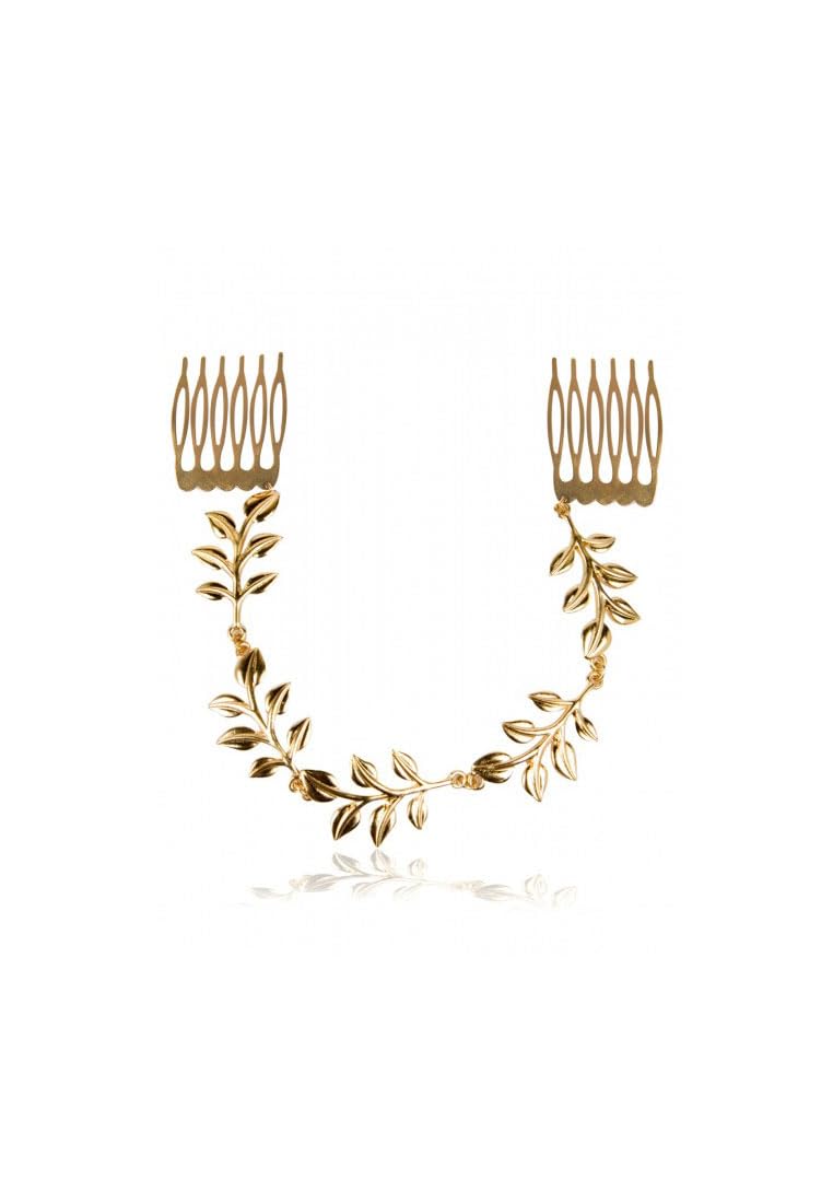 Shining Diva Cinderella Collection By Gold Plated Hair Clip For Women, Gold, (6331Hc) Pack Of 1