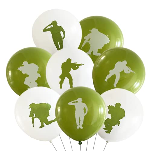 40Pcs Patriotic Soldier Balloons,Veterans Day Memorial Day Independence Day Deployment Returning Back Military Army Retirement Party Birthday Party Decor #TOP14