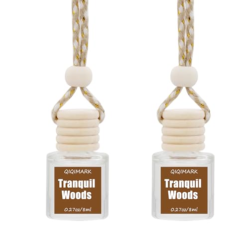 Image of Car Air Freshener Hanging, Essential Oil Diffuser for car, Freshener Cute and Long Lasting Air Freshener for Car(2pcs Tranquil Woods)