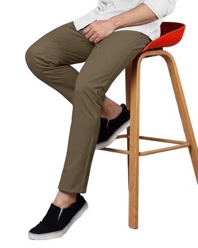 Image of Noble Monk Mens Mid Rise Formal Pants | Stylish Regular Fit Wear Trousers for Office Or Party | Solid Formal Trouser