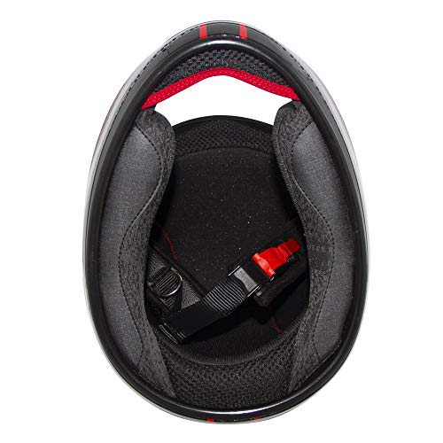 CAPACETE SKY ANTARES PRETO BRILHO, TRANSF VERMELHO 62