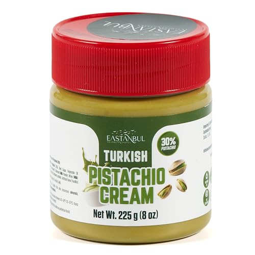 Eastanbul Pistachio Cream, 8oz, Pistachio Butter, Turkish Cream Spread for Dubai Chocolate Bar Kit...