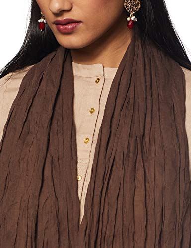 Image of Rangriti Women's Ethnic Brown Dupatta (Size FREE)