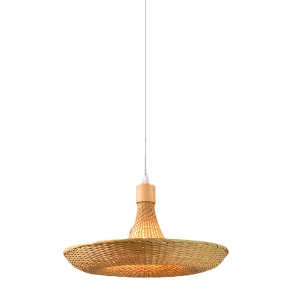 Suspension en Bambou Tressé à la Main - Finition Premium 35cm