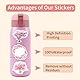 Kirschblüten Aufkleber Sakura Stickers 50 Stück Skateboard Graffiti Aufkleber Motorräder Fahrrad Snowboard Gepäck Laptop Auto Koffer für Kinder und Jugendliche Wasserdichte Vinyl Decals