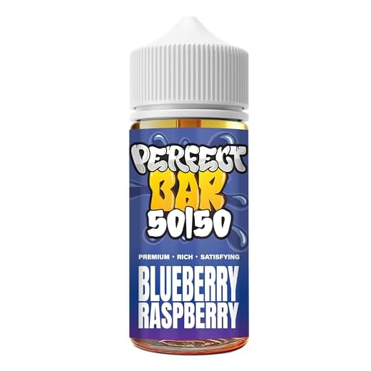 BLUEBERRY RASPBERRY - PERFECT BAR 50/50 Disposable Style Juice | Best Premium e Liquid | Bar Juice 100ML for E-Cigarettes - All Day Vape Liquid 50vg 50pg - E-Cig Gift - No Tar (0MG)