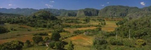 Miniatura 1 de Posterazzi Póster de Vista de ángulo alto de un paisaje Valle De Vinales Pinar Del Rio Cuba (18 x 6)